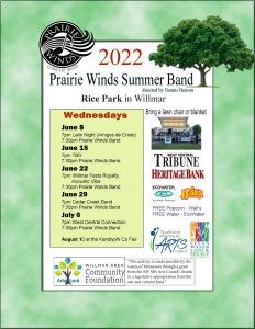 Prairie-Winds-Summer-Band-Schedule